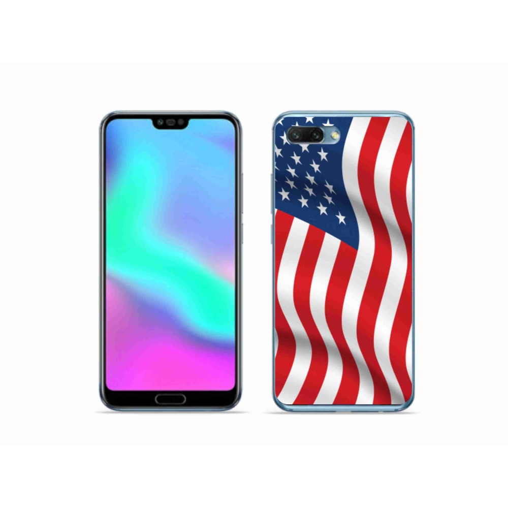 Zselés borító mmCase a Honor 10 készülékhez - amerikai zászló
