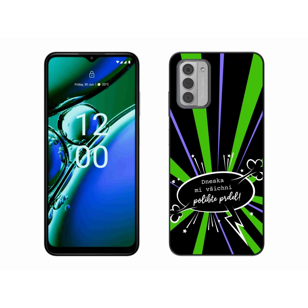 Zselés borító mmCase a Nokia G42 készülékhez - vicces szöveg 15 fekete háttér