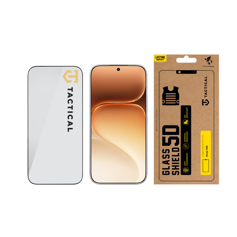 Tactical Glass Shield 5D üveg az Honor 600 Black készülékhez