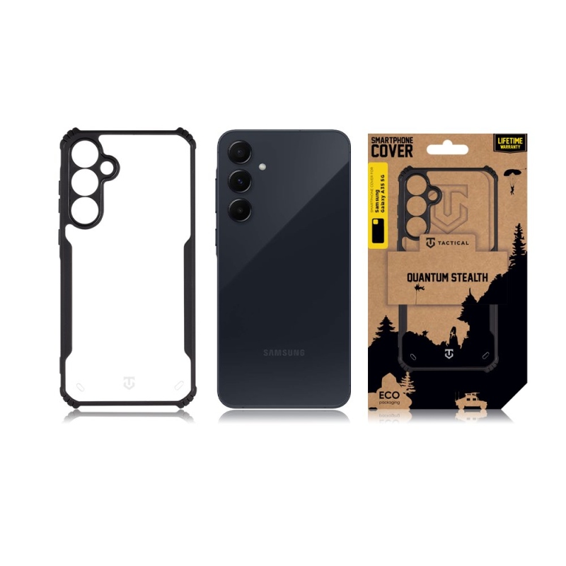 Tactical Quantum Stealth Cover for Samsung Galaxy A35 5G Clear/Black (átlátszó/fekete)