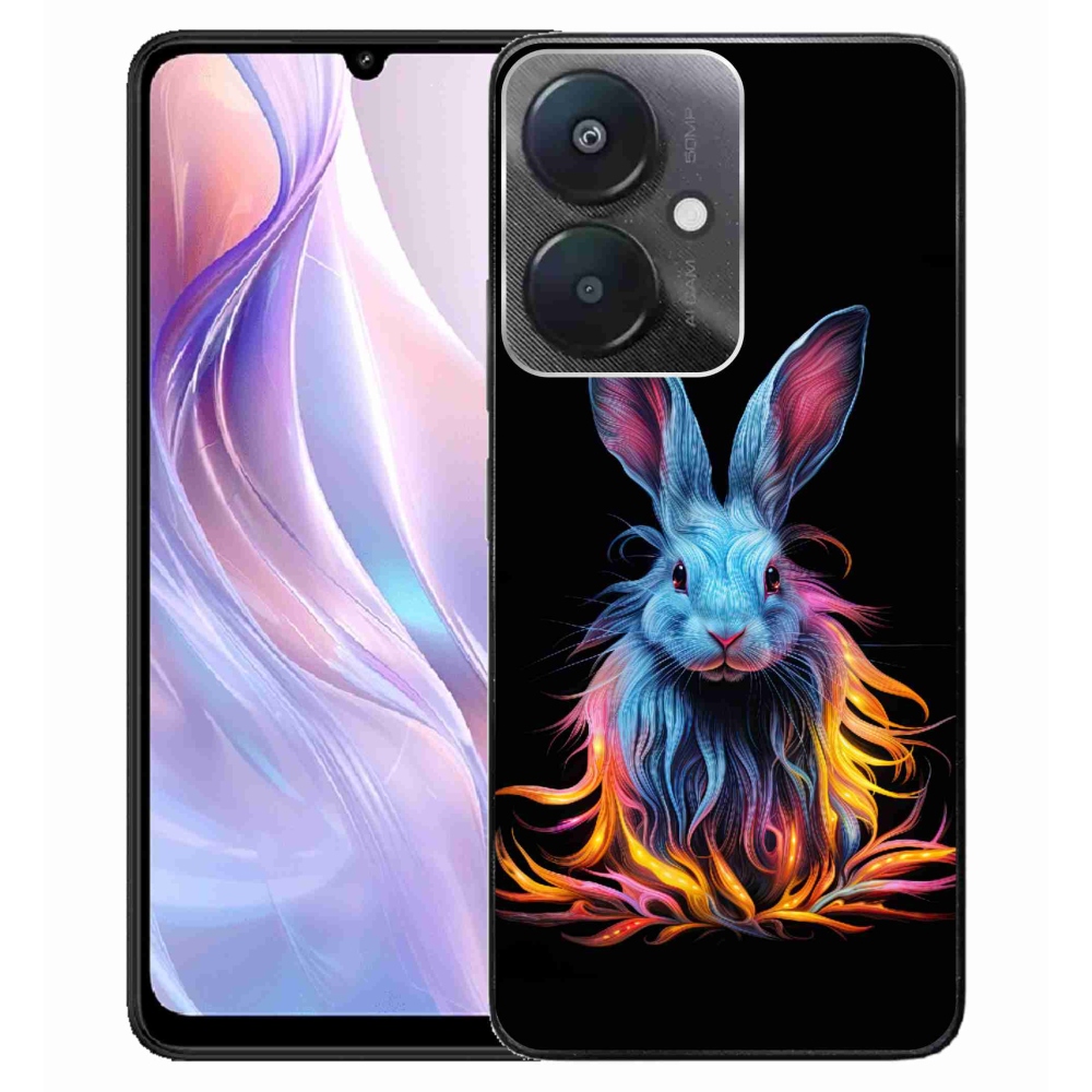 Gél borító mmCase a Xiaomi Redmi 13C 5G számára - absztrakt nyúl