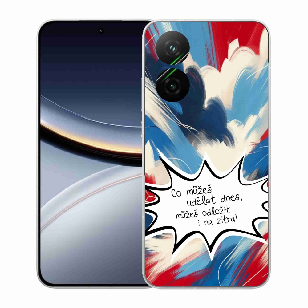 Gél borító mmCase a Xiaomi Poco F7 5G-hez - vicces szöveg 9 fehér háttér