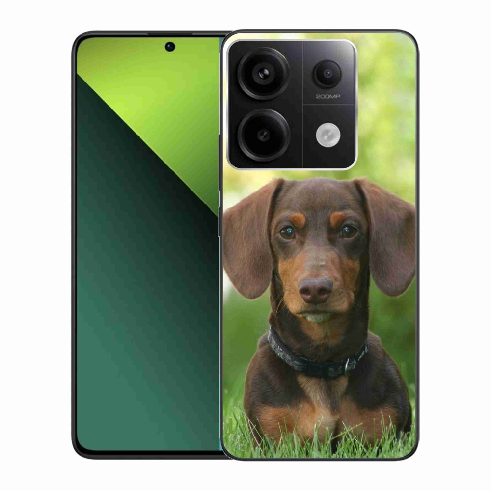 Gél tok mmCase a Xiaomi Redmi Note 13 Pro 5G/Poco X6 5G számára - barna tacskó