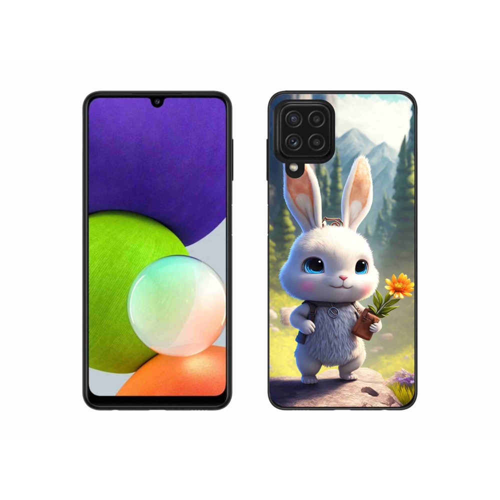 Gél borítás mmCase Samsung Galaxy A22 4G - aranyos nyuszi