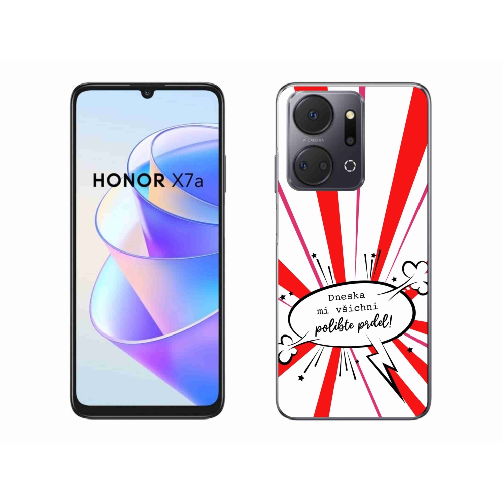 Gél borító mmCase a Honor X7a készülékhez - vicces szöveg 15 fehér háttérrel