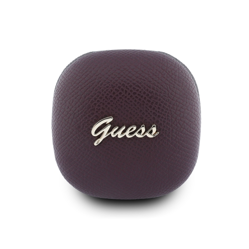 Guess PU Grained Script Metal Logo ENC TWS vezeték nélküli fülhallgató, bordó