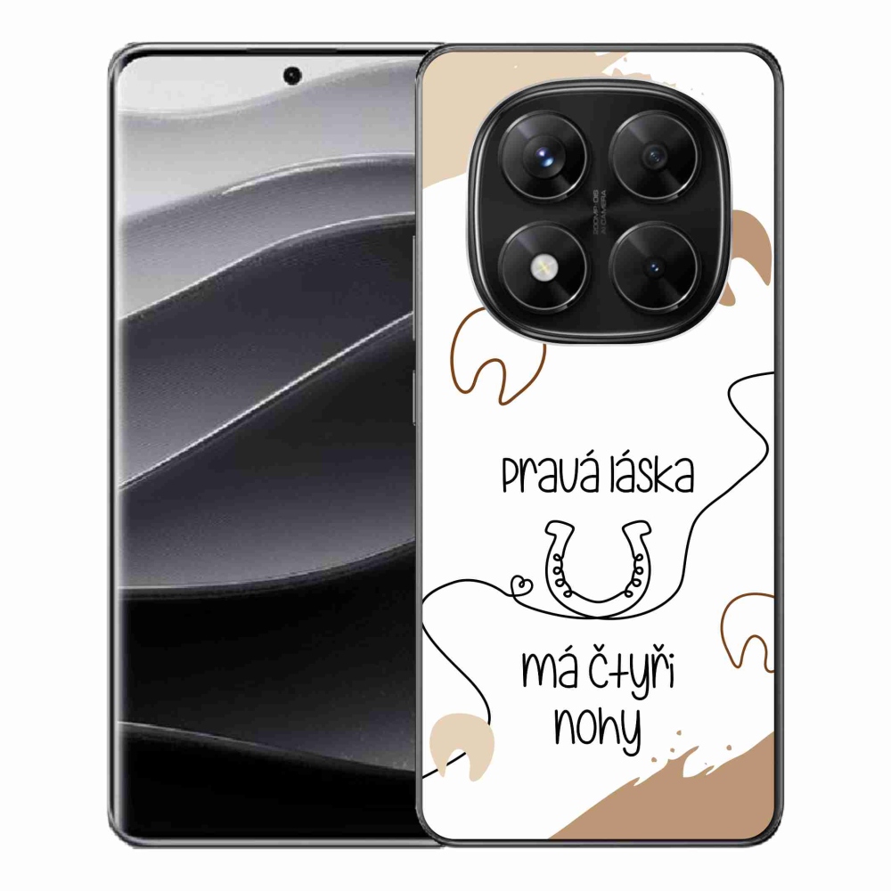 Gél borítás mmCase a Xiaomi Redmi Note 14 Pro 5G/Poco X7 5G számára - ló motívum fehér háttérrel