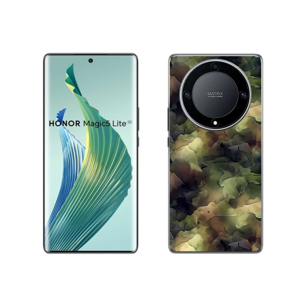 Zselés borítás mmCase a Honor Magic 5 Lite 5G számára - álcázó minta 10