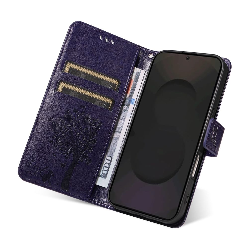 Fák könyve tok Samsung Galaxy S25 FE - sötétlila