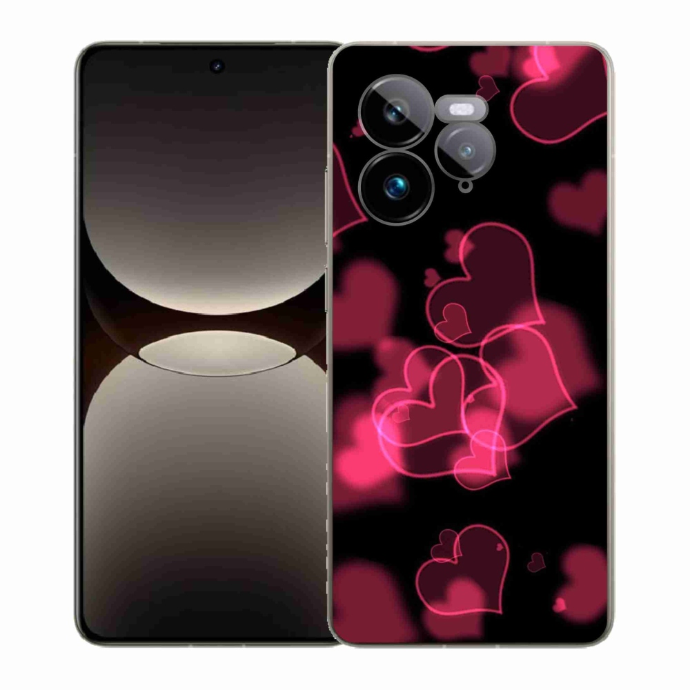 Gél borítás mmCase a Realme GT 7 Pro 5G készülékhez - piros szívek