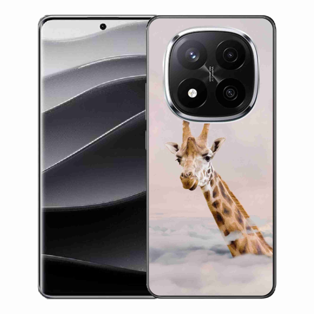 Gél borítás mmCase a Xiaomi Redmi Note 14 Pro+ 5G számára - zsiráf a felhőkben