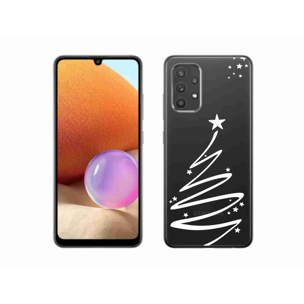 Gél borító mmCase Samsung Galaxy A32 4G - fehér fa átlátszó háttérrel