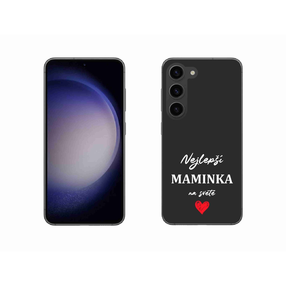 Gél borító mmCase Samsung Galaxy S23 5G - legjobb anya 1 fekete háttérrel