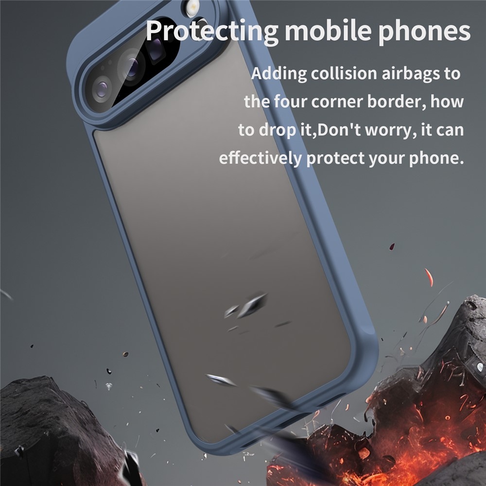 Zselés tok kemény hátlappal a Google Pixel 10 Pro XL számára - kék