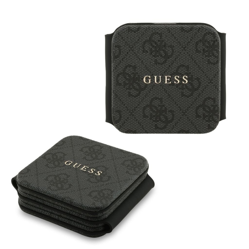 Guess PU 4G MagSafe vezeték nélküli töltő 3in1 Fekete