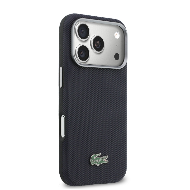 Lacoste PVC Petit Pique Semi Wrap MagSafe borító iPhone 17 Pro Max-hoz Tengerészgyalogság