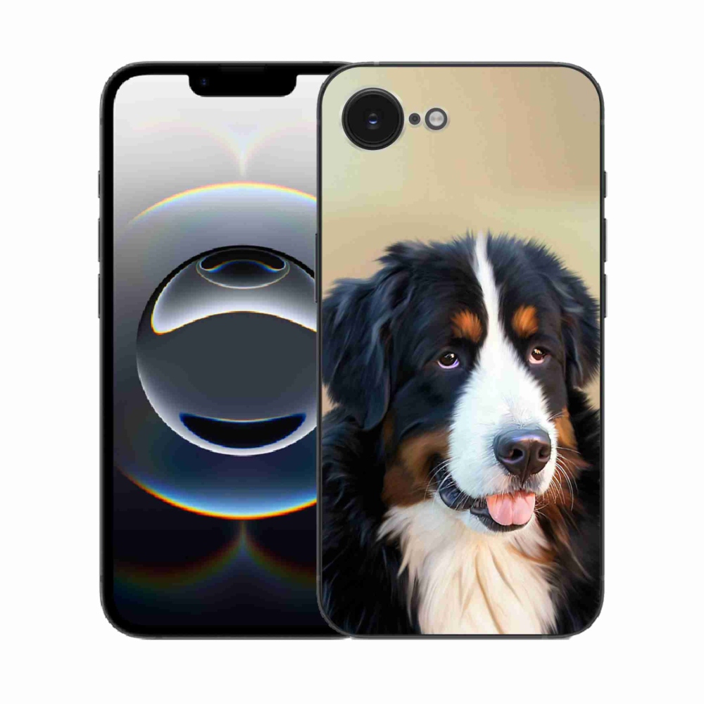 Gél borítás mmCase iPhone 16e készülékhez - Berni hegyi kutya