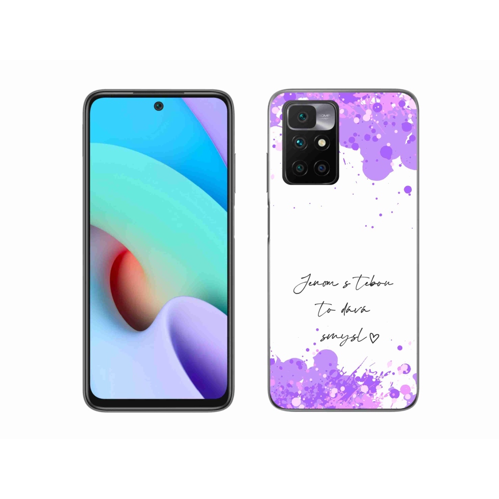 Gél borító mmCase a Xiaomi Redmi 10/Redmi 10 (2022) - szerelmes szöveg fehér háttérrel