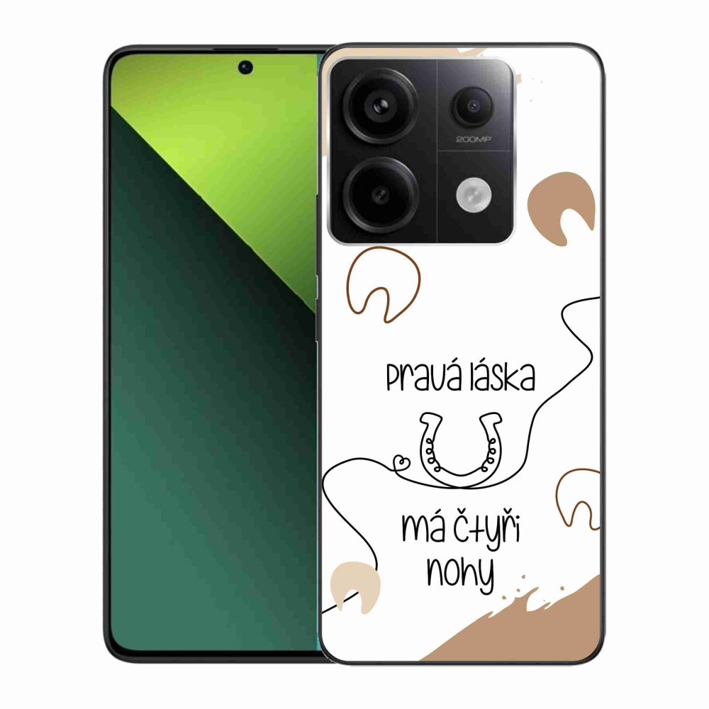 Gél borítás mmCase a Xiaomi Redmi Note 13 Pro 5G/Poco X6 5G számára - ló motívum fehér háttérrel