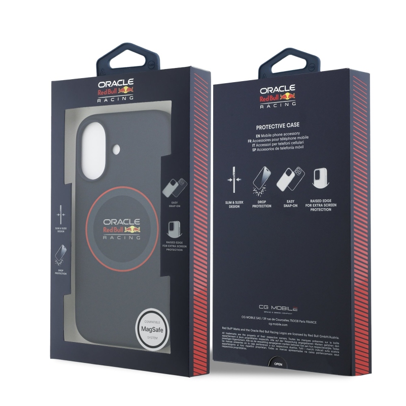 Red Bull szilikon Red Ring MagSafe hátlapi borító iPhone 17 Navy számára