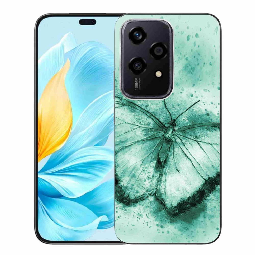 Gél tok mmCase a Honor 200 Lite 5G számára - zöld pillangó