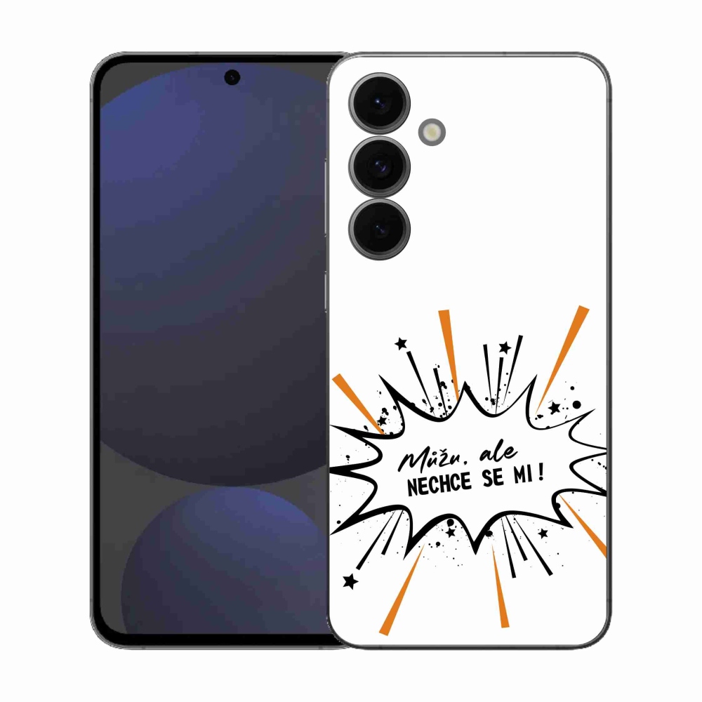 Gél borító mmCase Samsung Galaxy S25 FE - vicces szöveg 11 fehér háttér