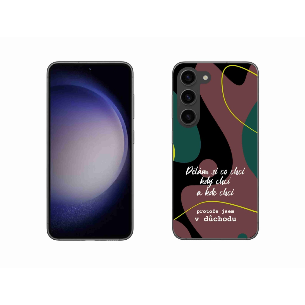 Gél borító mmCase Samsung Galaxy S23 5G - vicces szöveg 10 fekete háttér