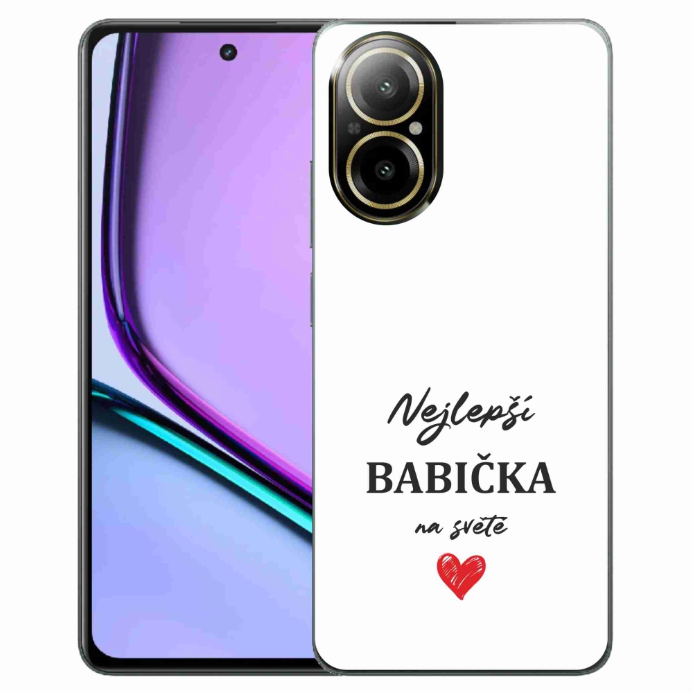 Gél borító mmCase a Realme C67 készülékhez - Best Grandma 1 fehér háttér