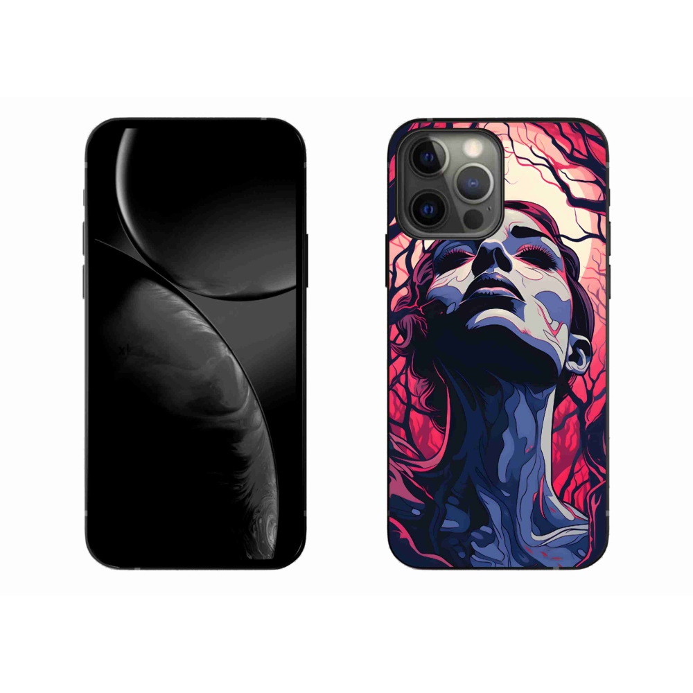 Zselés borítás mmCase iPhone 13 Pro Max készülékhez - absztrakt arc