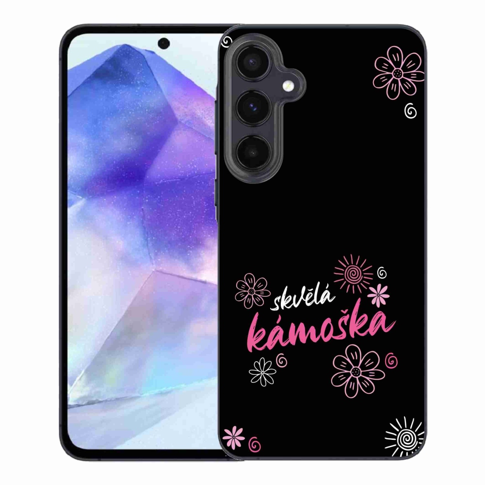 Gél borító mmCase Samsung Galaxy A55 5G - nagyszerű haver fekete háttérrel