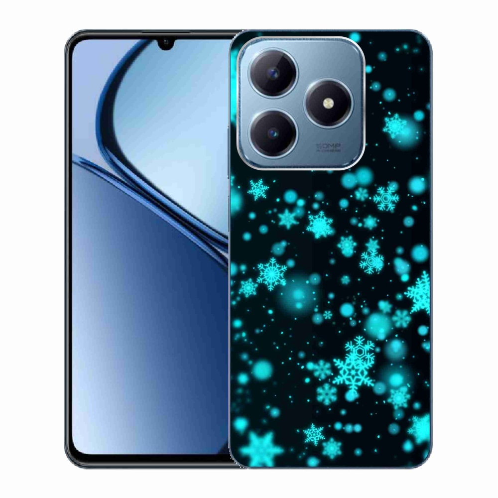 Gél borító mmCase a Realme C63 készülékhez - hópelyhek 1