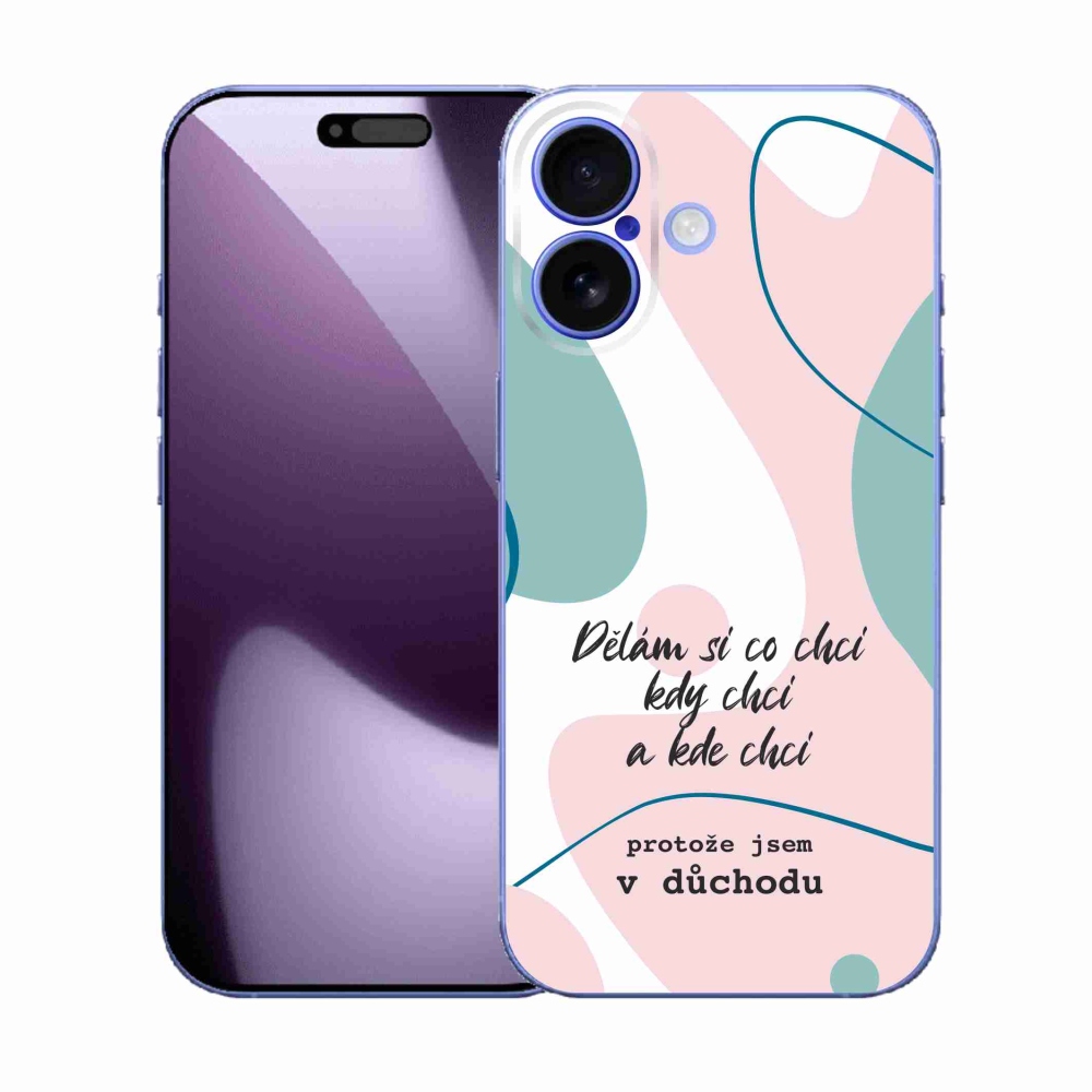 Gél borító mmCase iPhone 17 készülékhez - vicces szöveg 10 fehér háttér