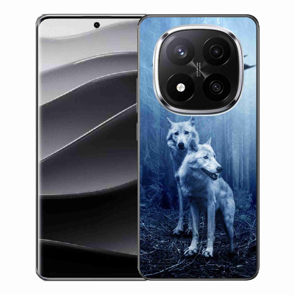 Gél borítás mmCase a Xiaomi Redmi Note 14 Pro+ 5G számára - farkasok az erdőben