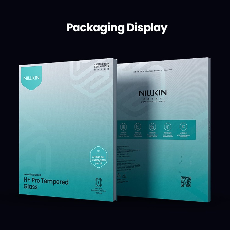 Nillkin edzett üveg 0,4mm H+ iPad Air 13 2024/25/26/Pro 13 2024/25 készülékhez (applikátorral)