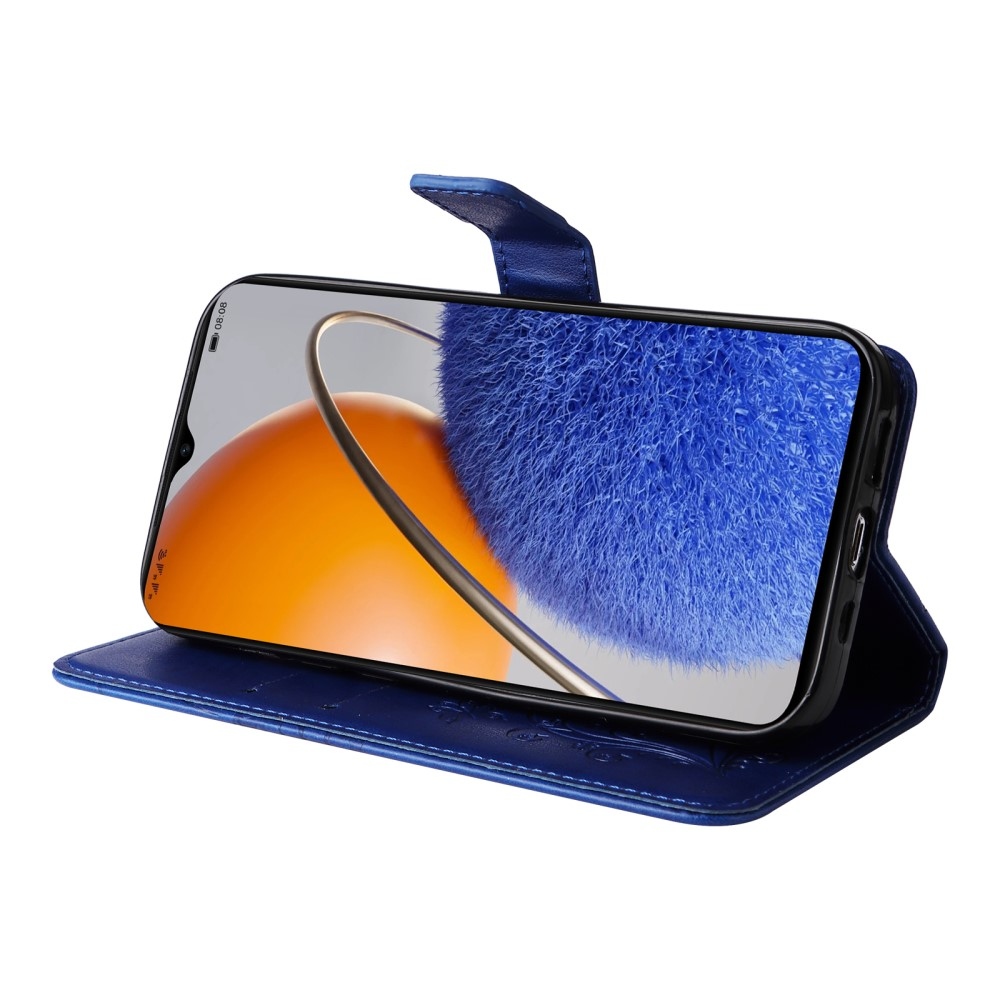 Nagy pillangó könyv tok Huawei Nova Y61-hez - kék