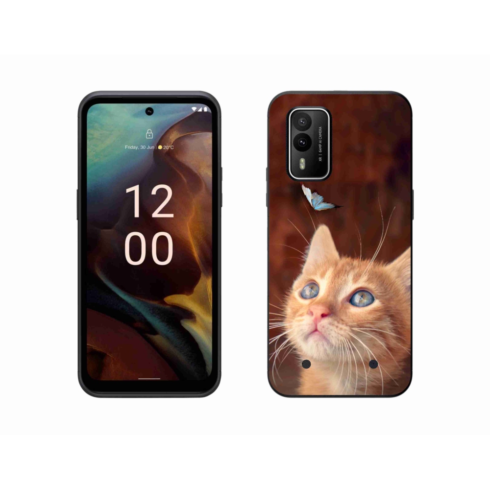 Zselés borítás mmCase a Nokia XR21 készülékhez - pillangó és cica