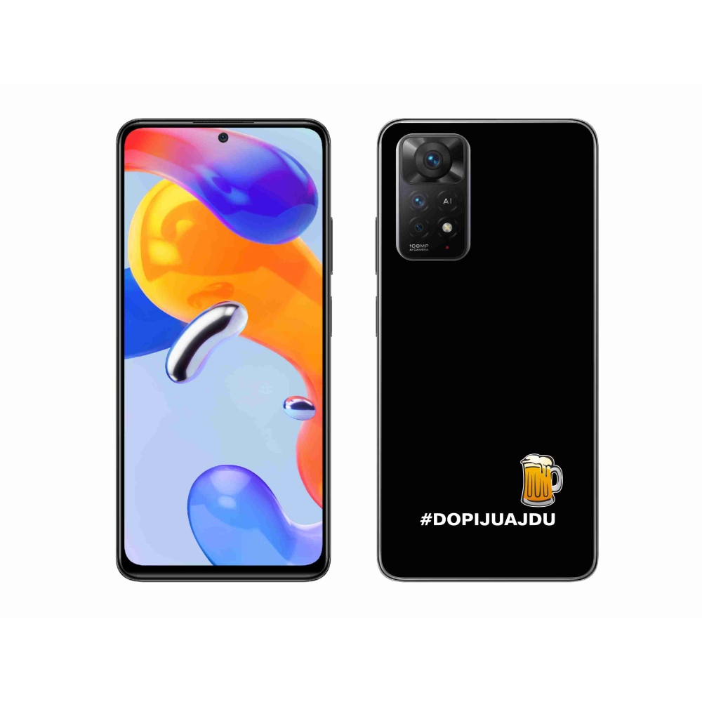 Gél borító mmCase a Xiaomi Redmi Note 11 Pro 4G/5G - sör motívum 1 fekete háttérrel