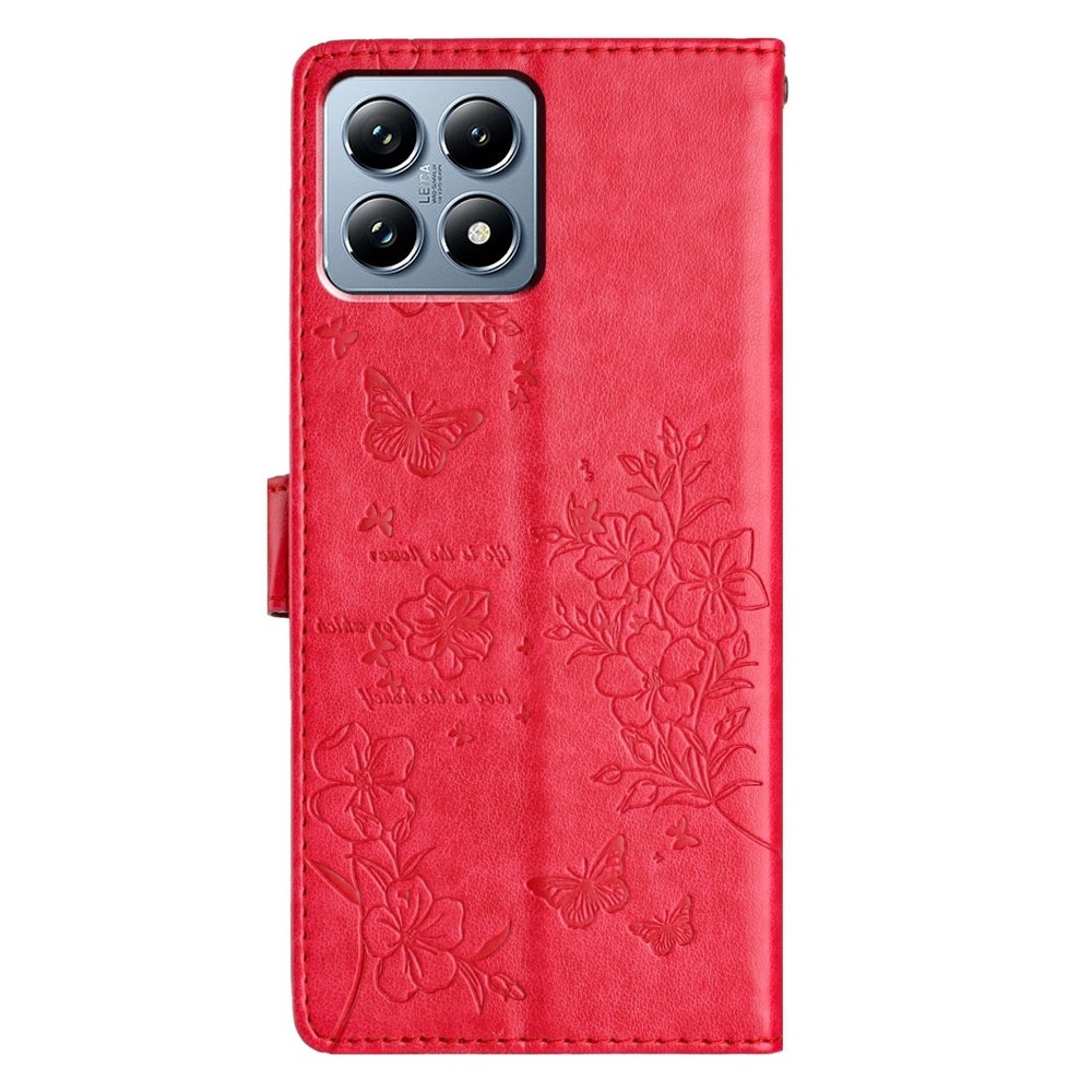 Floralis könyv tok Xiaomi 15T-hez - piros