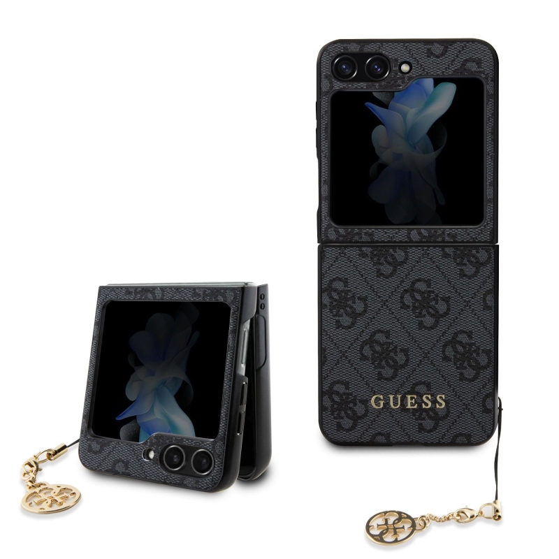 Guess 4G Charms hátlap Samsung Galaxy Z Flip 5 szürke