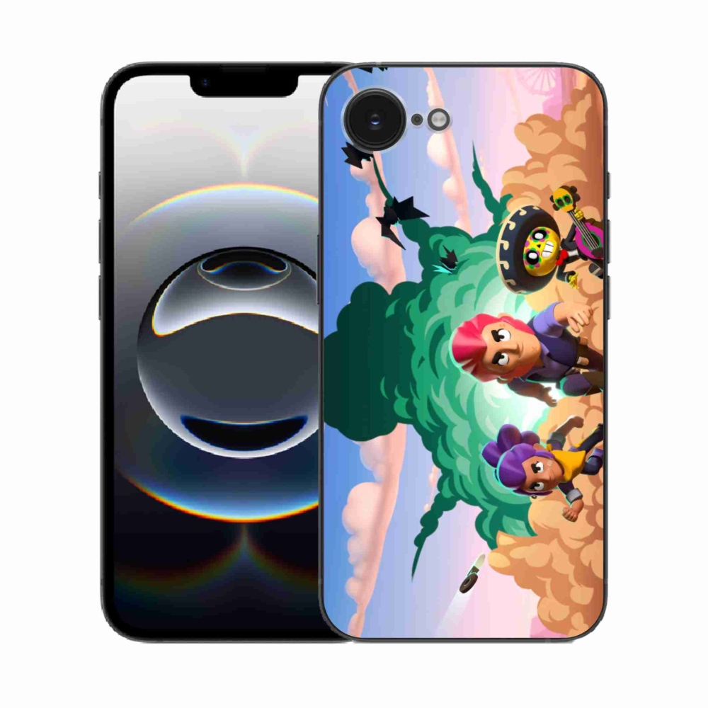 Zselés borítás mmCase iPhone 16e készülékhez - verekedős csillagok