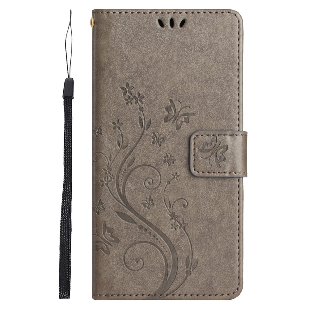 Virágok könyvtáska Honor 90 - szürke