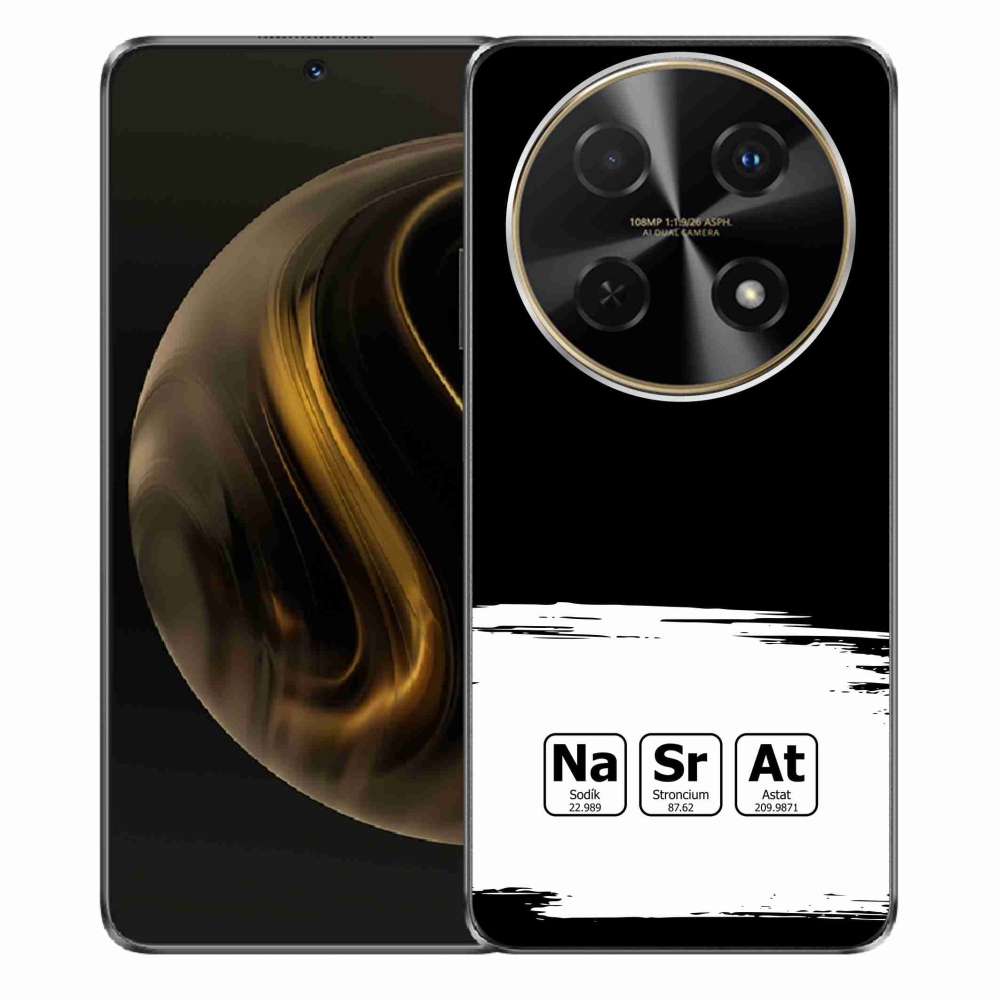 Gél borító mmCase a Huawei Nova 12i - kémiai elemek fehér és fekete háttérrel