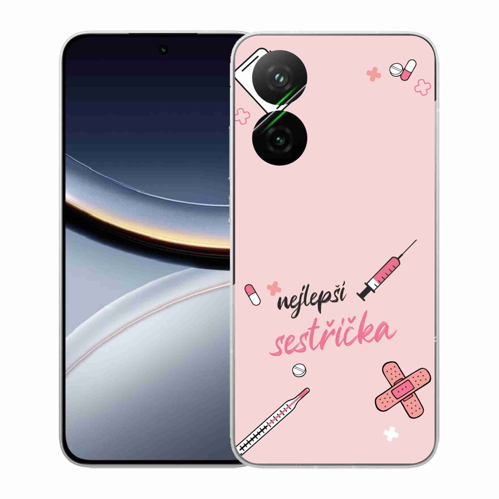 Gél borító mmCase a Xiaomi Poco F7 5G-n - a legjobb kishúg rózsaszín háttérrel