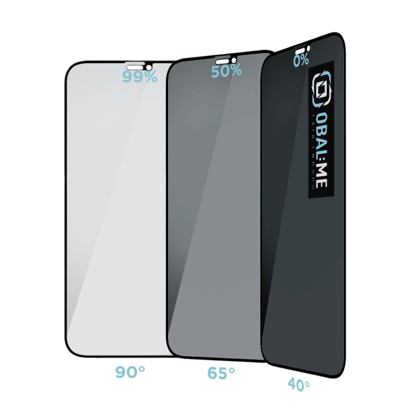 CSOMAG:ME Privacy 5D edzett üveg Apple iPhone 12 Pro Max Fekete