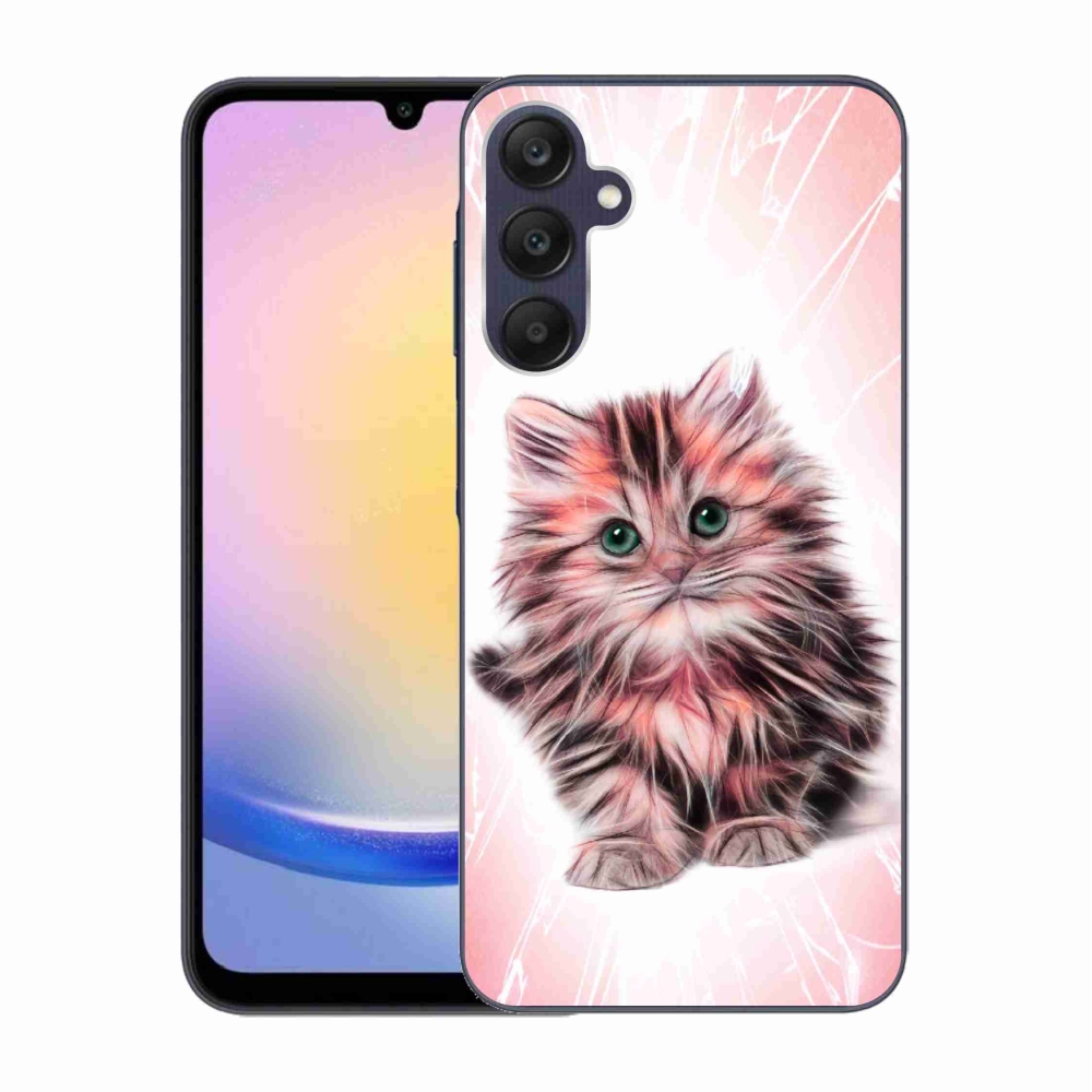 Gél borítás mmCase Samsung Galaxy A25 5G - aranyos cica - Samsung Galaxy A25 5G számára