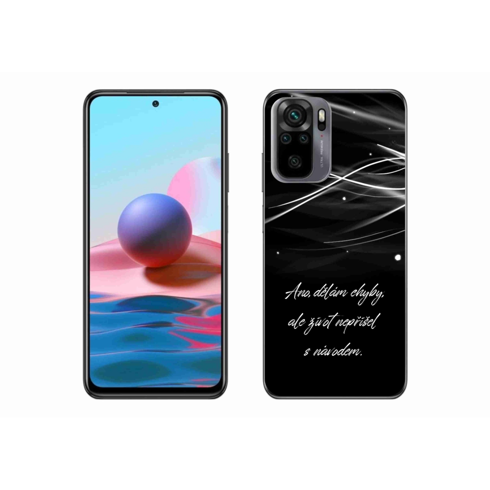 Gél borítás mmCase a Xiaomi Redmi Note 10S-hez - idézem fekete háttérrel