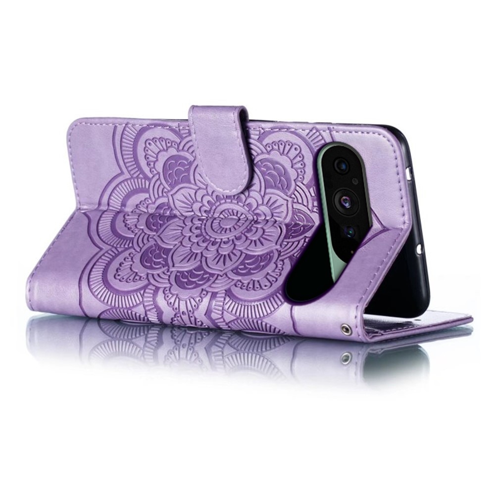 Mandala könyvtáska Google Pixel 10 Pro/Pixel 10/9 Pro/9 - lila