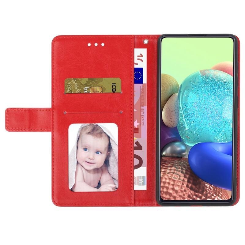 Y-Line PU bőr pénztárca tok a Xiaomi Poco C40 készülékhez - piros