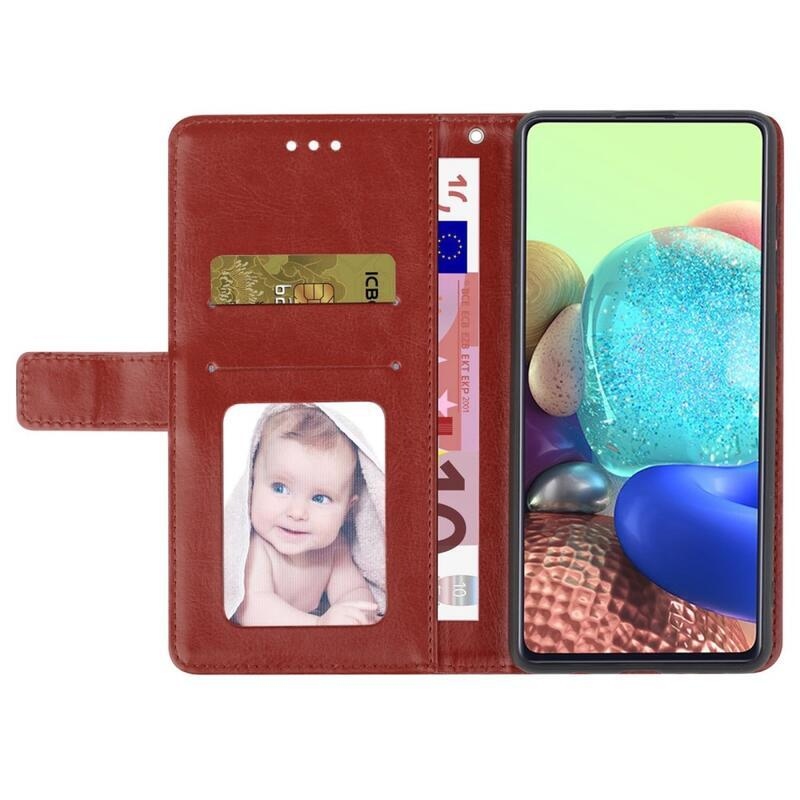 Y-Line PU bőr pénztárca tok a Xiaomi Poco C40 készülékhez - barna