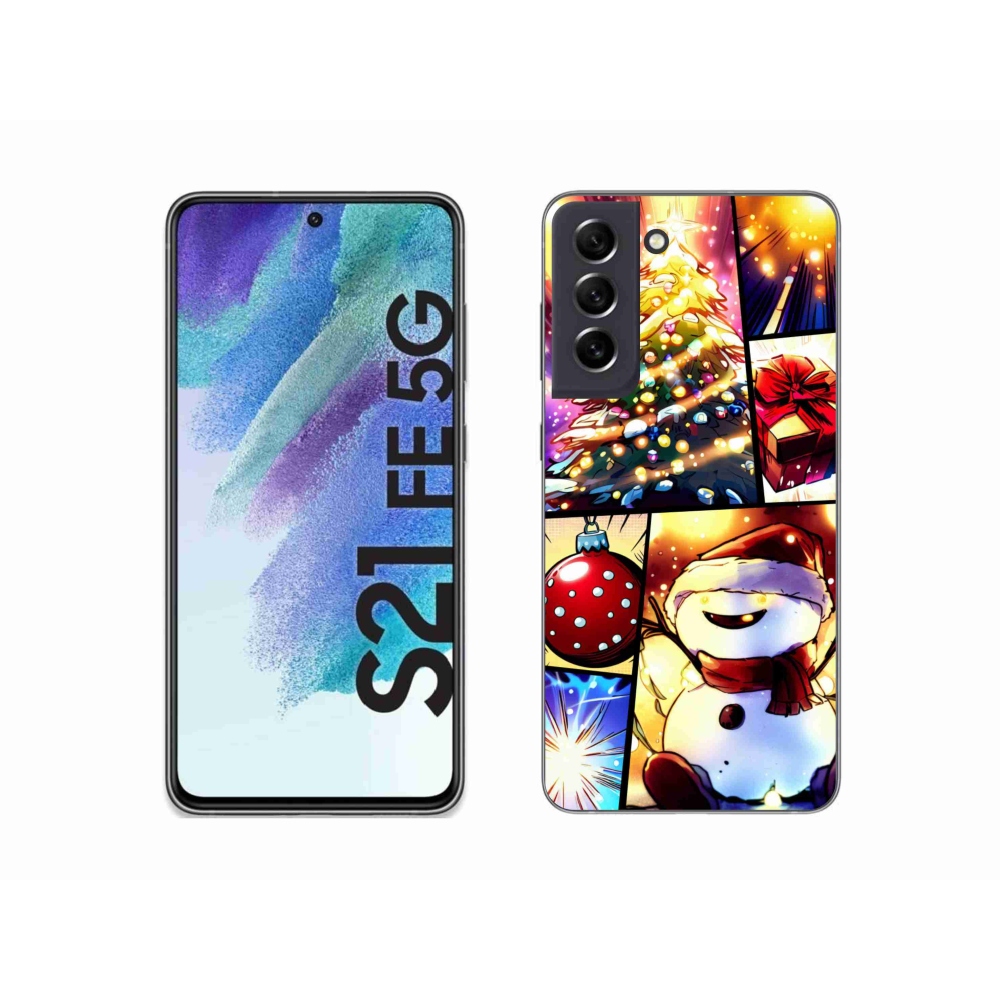 Gél borítás mmCase Samsung Galaxy S21 FE 5G - Karácsonyi motívumok 1